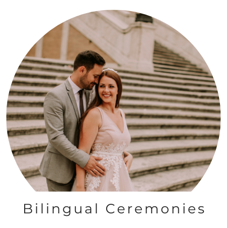 bride and groom smiling